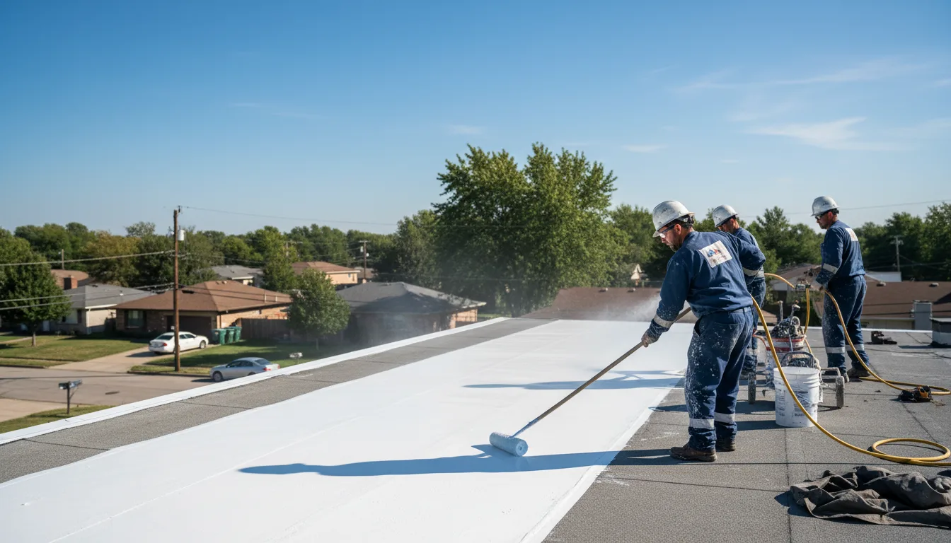 Commercial roof coating in Leesville, TX near me